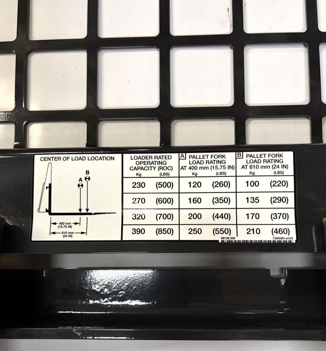 Bobcat 6809716 Pallet Fork Frame Attachment – New OEM – Free Shipping