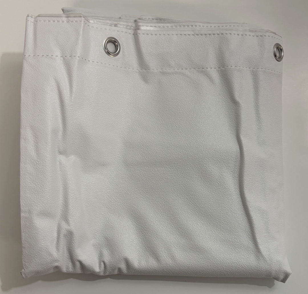 San Suede Vinyl White Shower Curtain 60" x 86" - Hotel & Hospitality Grade
