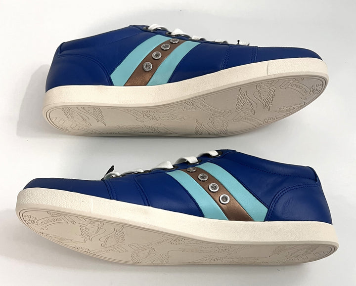 Robin's Jean Maddox men's fashion sneakers in size 11, featuring a sleek design with metallic accents and durable rubber sole.