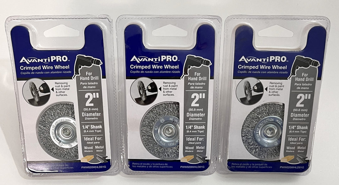 Avanti Pro PWW020WHLD01G 2" Crimped Wire Wheel (3-Pack)