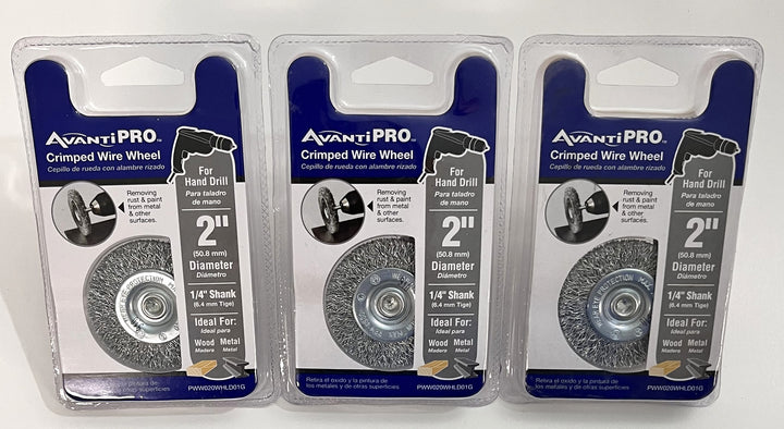Avanti Pro PWW020WHLD01G 2" Crimped Wire Wheel (3-Pack)