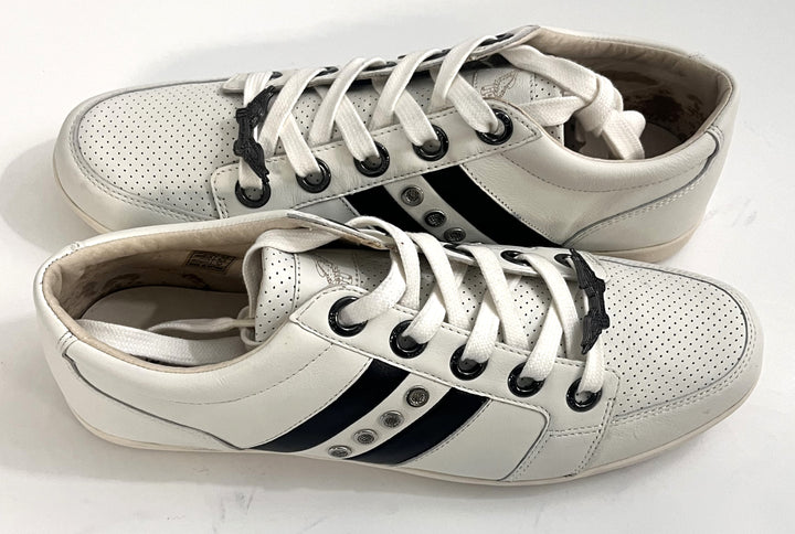 Men's Maddox White Sneakers w/Black Stripes