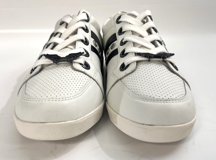 Men's Maddox White Sneakers w/Black Stripes