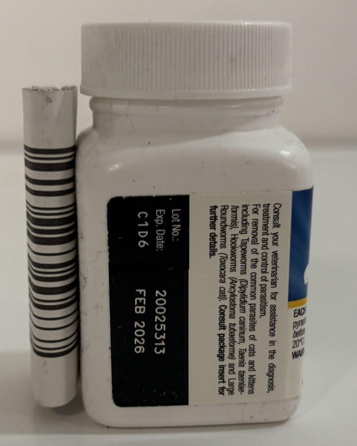 Drontal for Cats & Kittens 2–16 lbs – Dewormer Tablets (50 Count) | Exp 02/2026