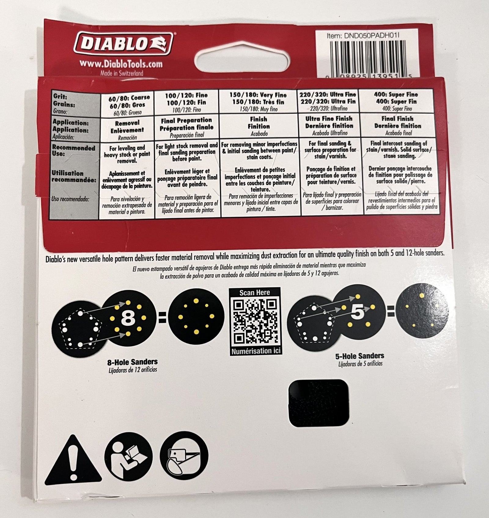 Diablo DND050PADH01I 5" Dia Sandnet Connection Pad (4 Packs of 1 Pad)