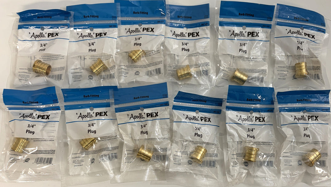 Apollo APXP34 1/2" PEX Barb Plug Fitting – Plastic Plumbing Plug (12 Pack)