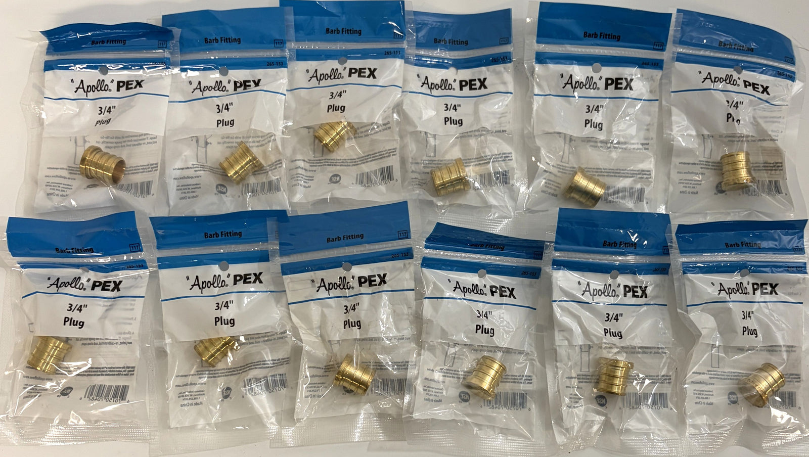 Apollo APXP34 1/2" PEX Barb Plug Fitting – Plastic Plumbing Plug (12 Pack)
