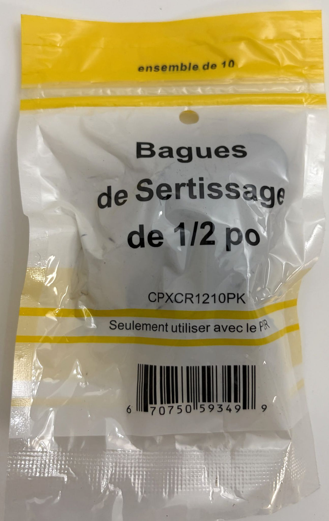 Apollo CPXCR1210PK PEX 1/2" Copper Crimp Rings 10-Pack - Lot of 30 (300 Total Rings)