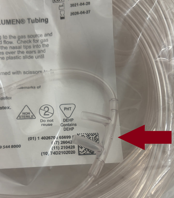 Teleflex Hudson RCI 1812 Adult Nasal Cannula 25' Tubing, 25-Pack