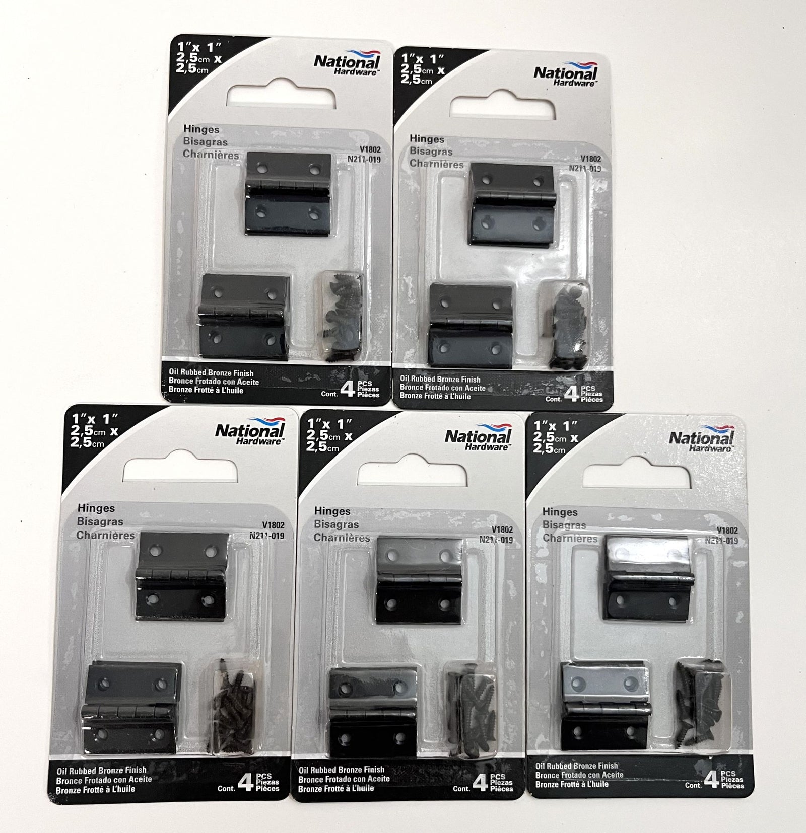 National Hardware N211-019 Broad Hinges Oil Rubbed Bronze Finish