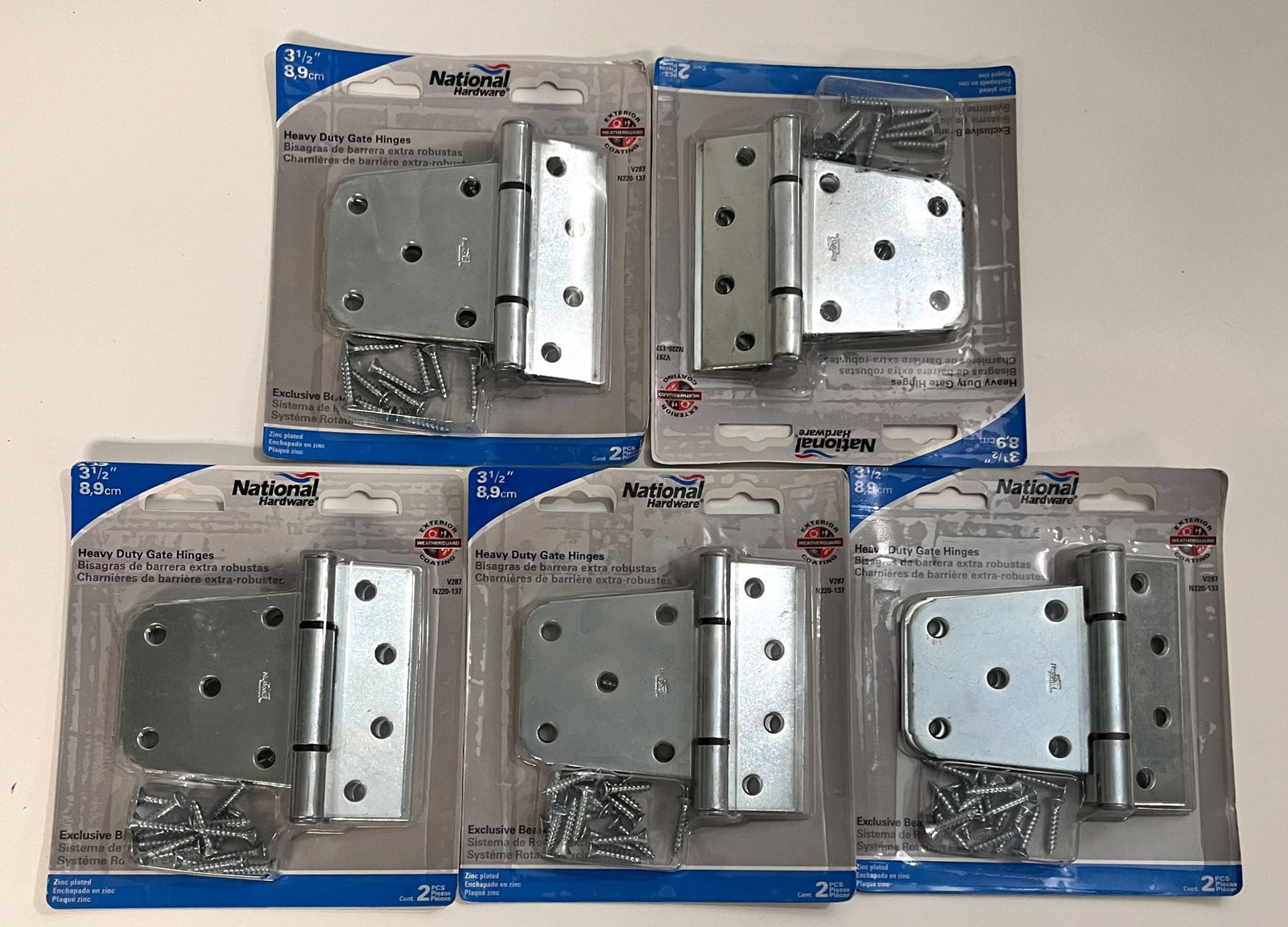 National Hardware 3-1/2" Gate Hinges (5-Pack)