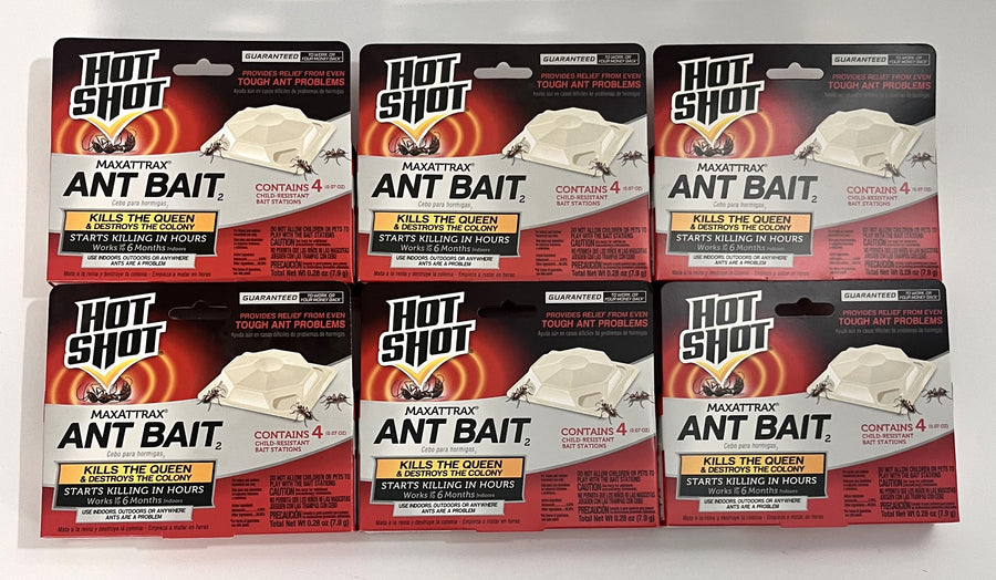MaxAttack 0.28 oz Ant Bait, 4-Count HG-2040W, Lot of 6 Boxes, indoor and outdoor ant control.