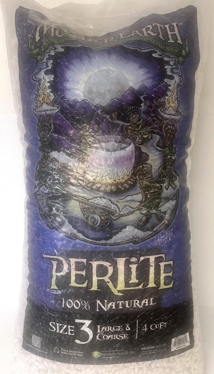 Mother Earth Perlite #3, 4 cu ft. Lightweight, natural soil additive improves aeration and drainage for plants.