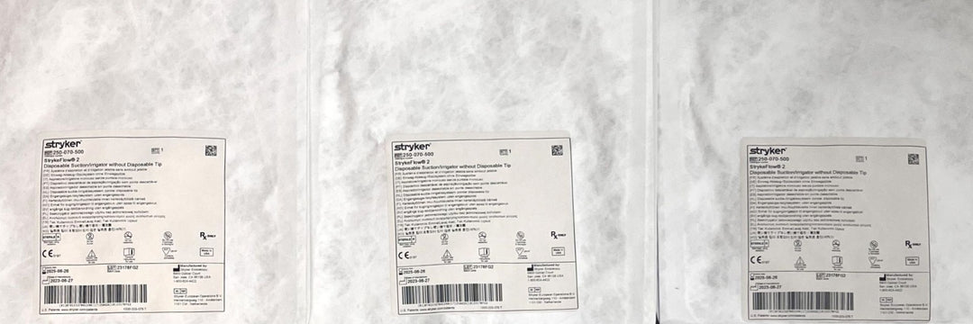 Stryker StrykeFlow 2 Suction Irrigator 3-Pack No Tip, Exp 6/26/25