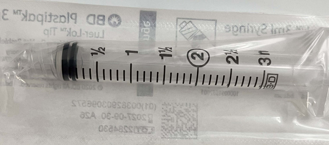 BD 309657 Plastipak 3ml Syringe (200/Box)