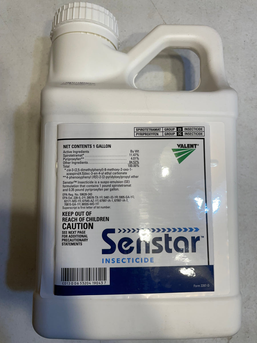 Valent Senstar Insecticide, 1 Gallon, sealed bottle, dual-action pest control, new condition.