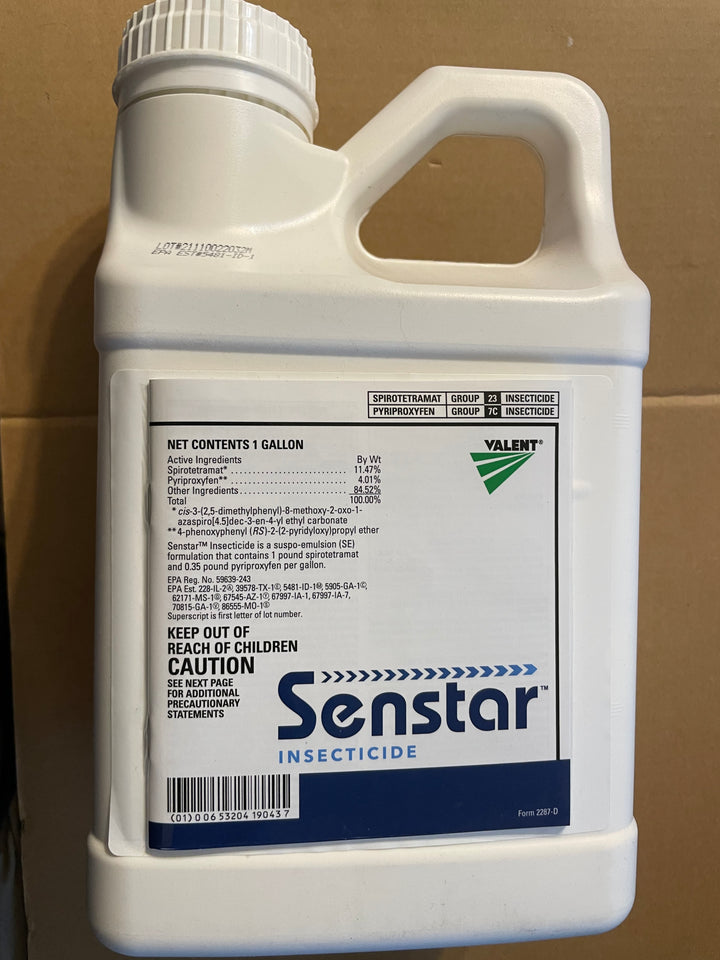 Valent Senstar Insecticide, 1 Gallon, sealed bottle, dual-action pest control, new condition.