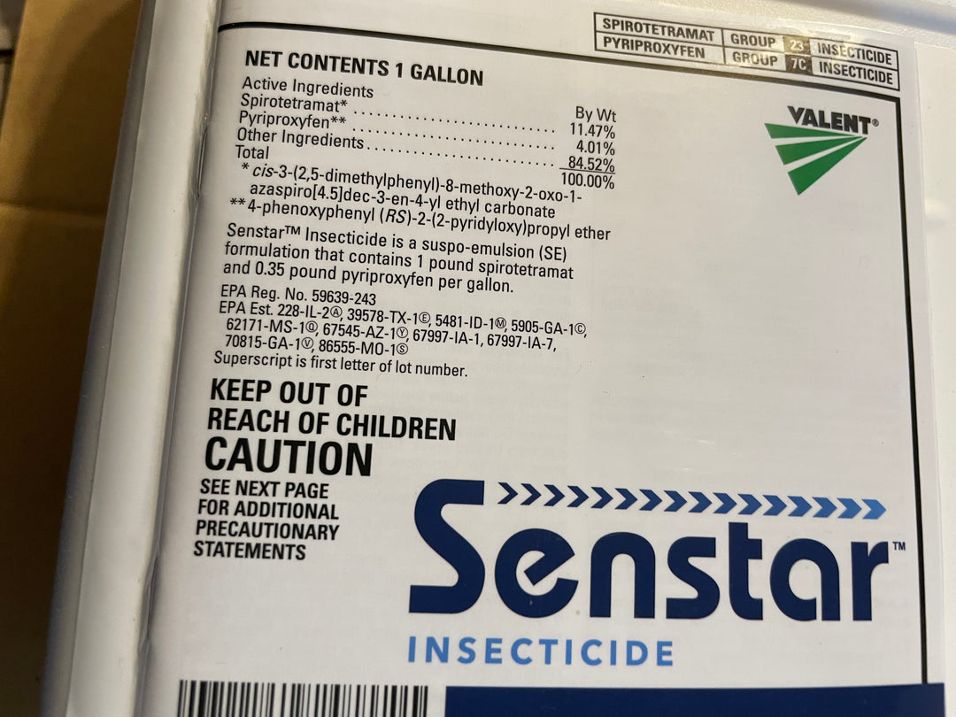 Valent Senstar Insecticide, 1 Gallon, sealed bottle, dual-action pest control, new condition.