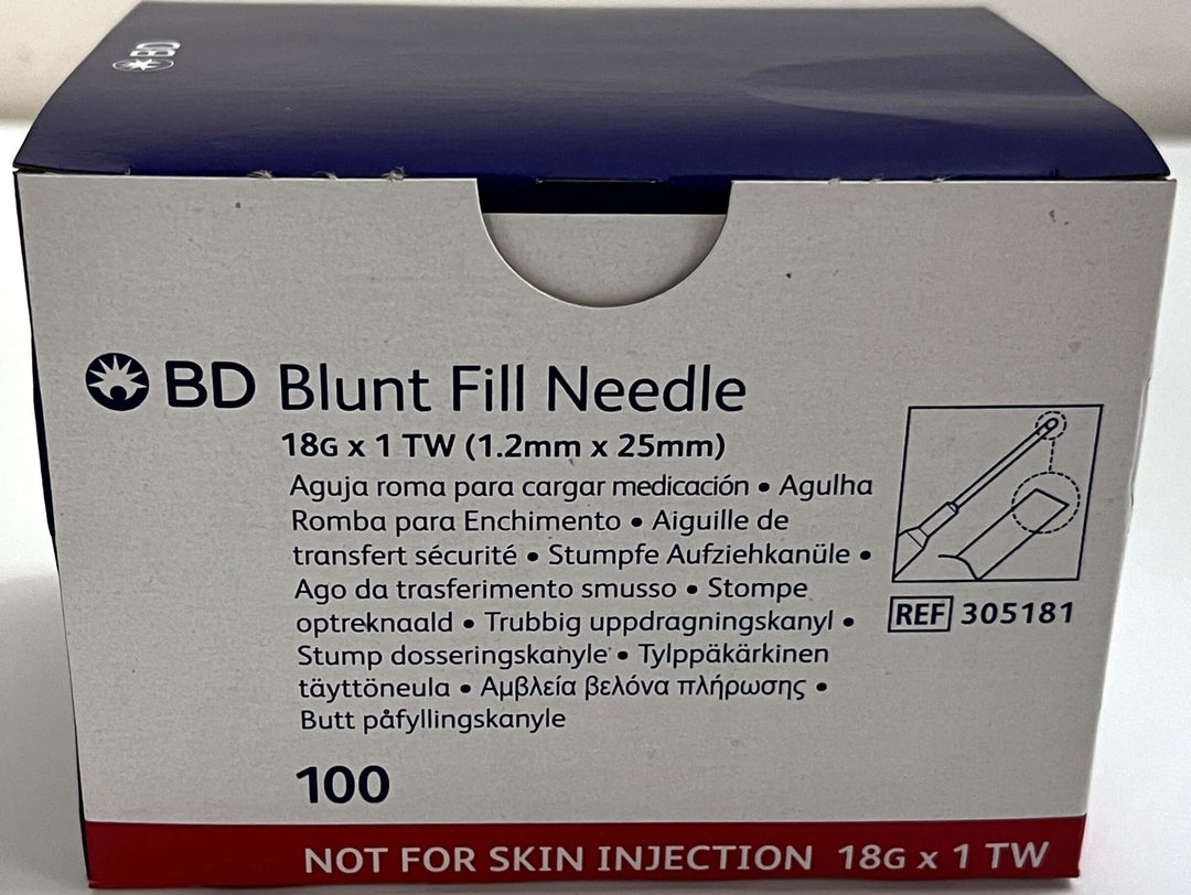 BD 305181 Blunt Fill Needle 18G x 1" (100/Box)