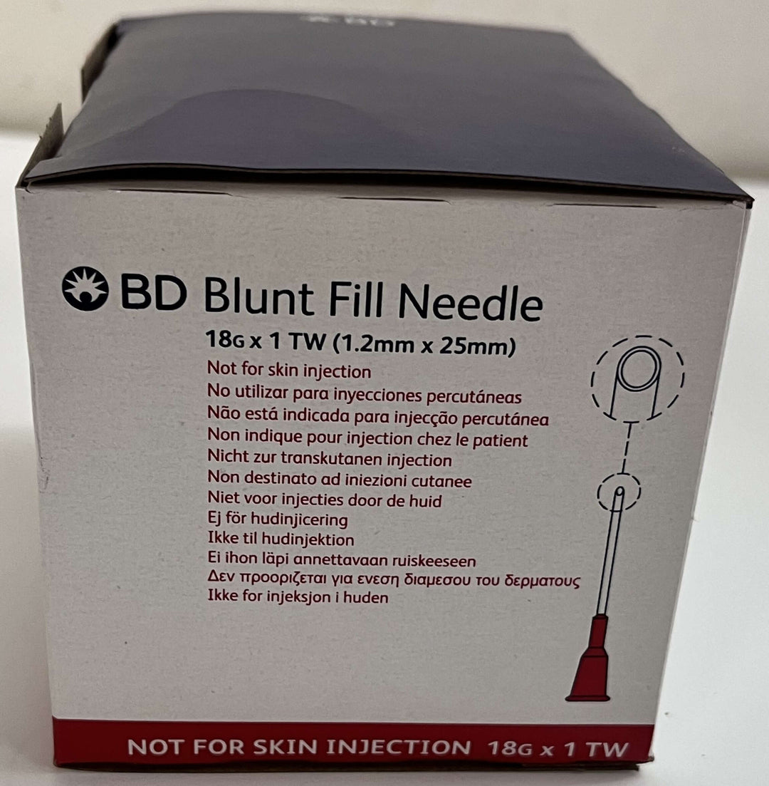 BD 305181 Blunt Fill Needle 18G x 1" (100/Box)