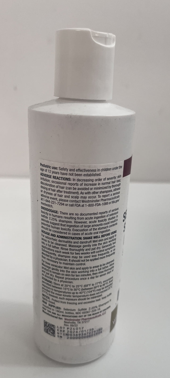 Selenium Sulfide Shampoo 6 fl oz.
