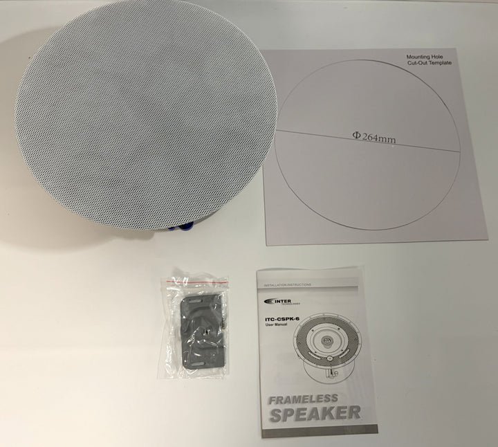 CLEARANCE – Inter Technologies 6.5" High Fidelity In-Ceiling Speakers (2-Pack) – Flush Mount Audio