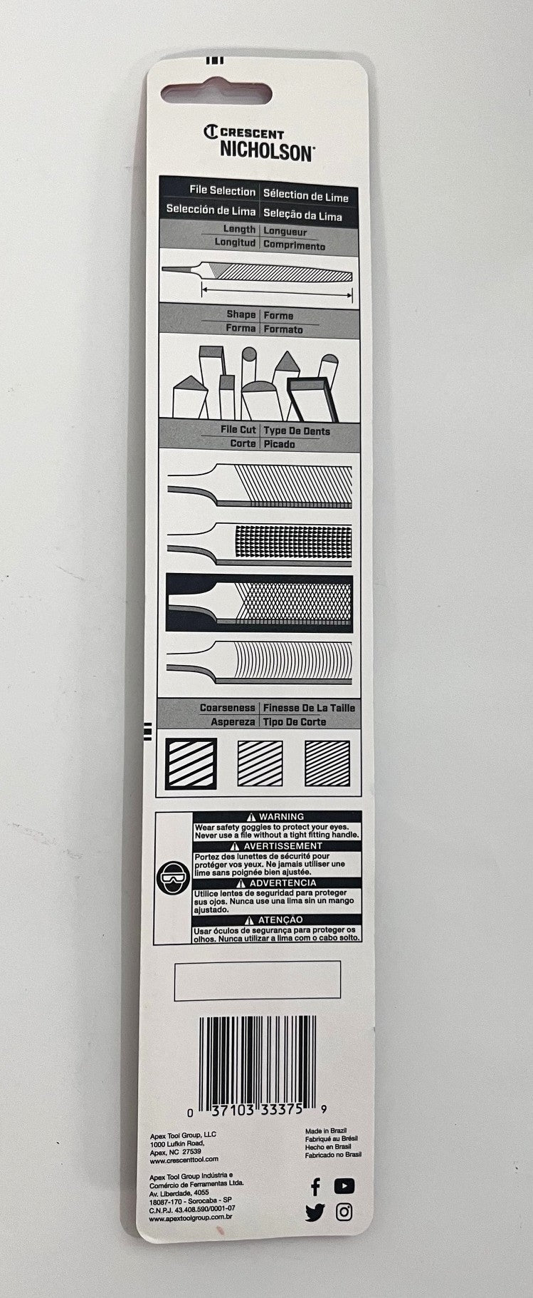 Nicholson 21862NN 8" Flat File 3-Pack shown in original packaging, new condition, for metalwork