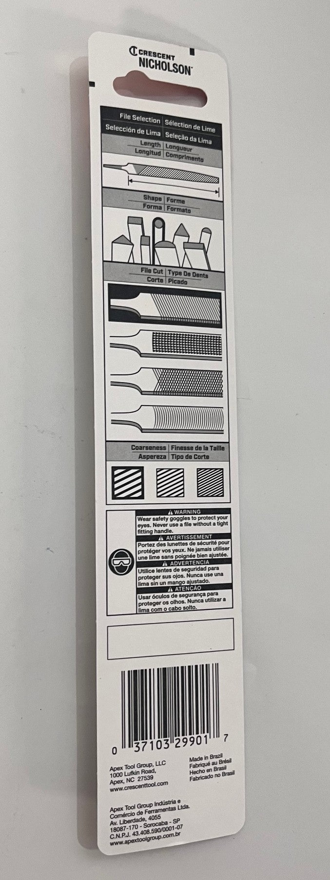 Nicholson 6" Bastard Cut Round File 21846NN 3-Pack in packaging, ideal for smoothing round surfaces
