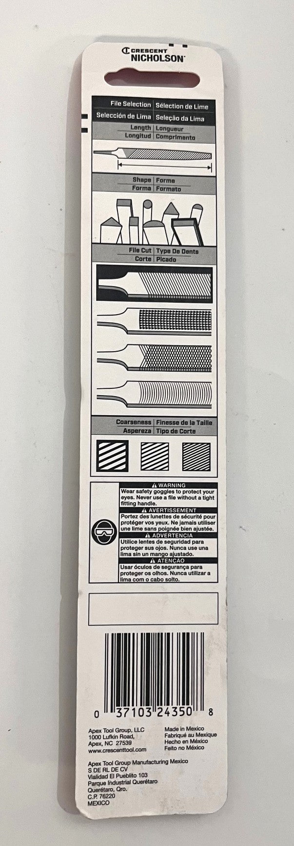 Nicholson 21825N 6" Black Diamond Bastard Cut Mill File (3-Pack)