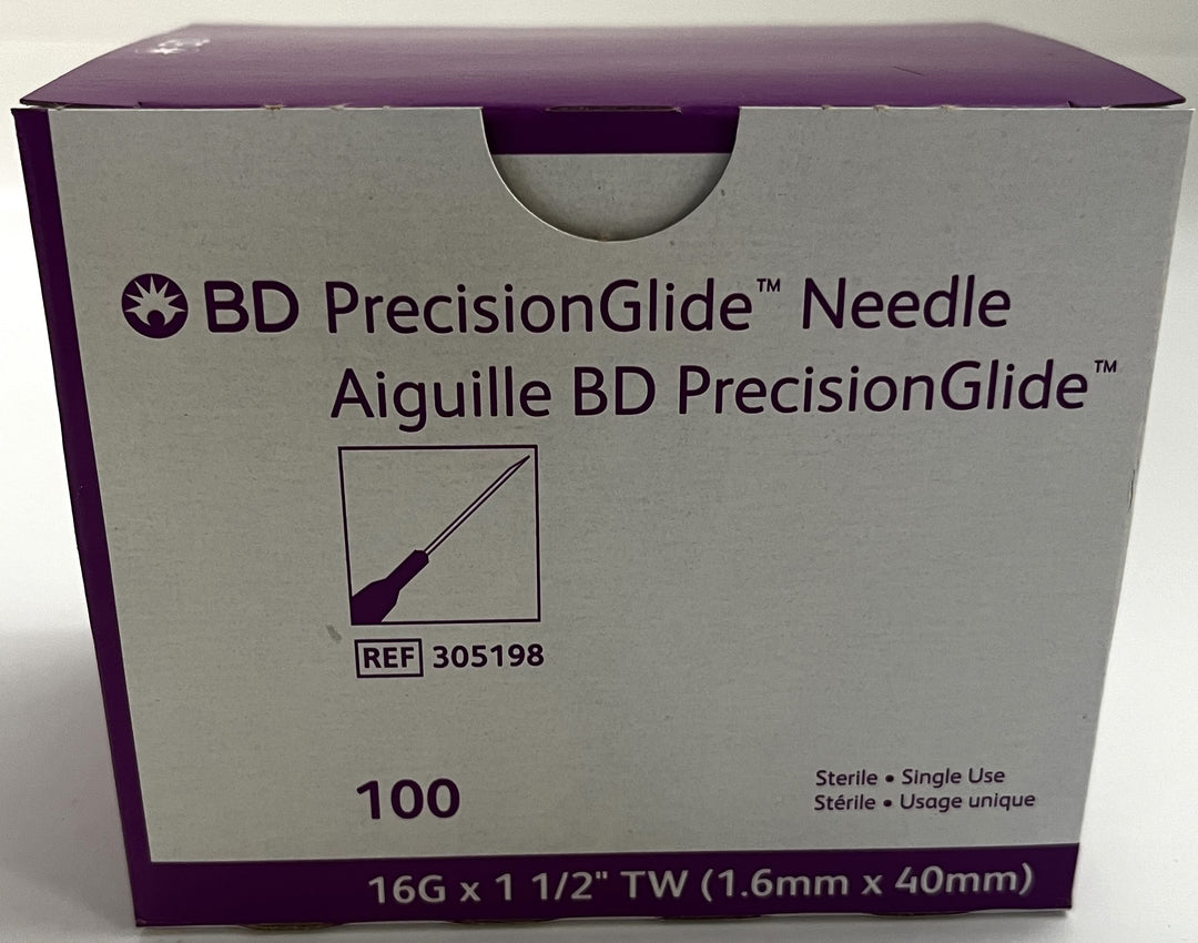 PrecisionGlide 16G x 1-1/2" Needle, 305198 (100 EA/Box)