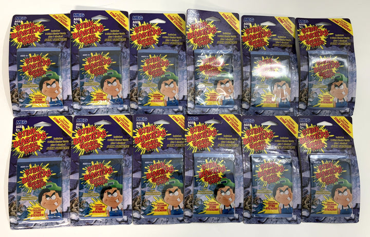 MEG Stink Blasters Trading Cards Bundle – 12 or 24 Packs Ages 5+ w/ Stickers