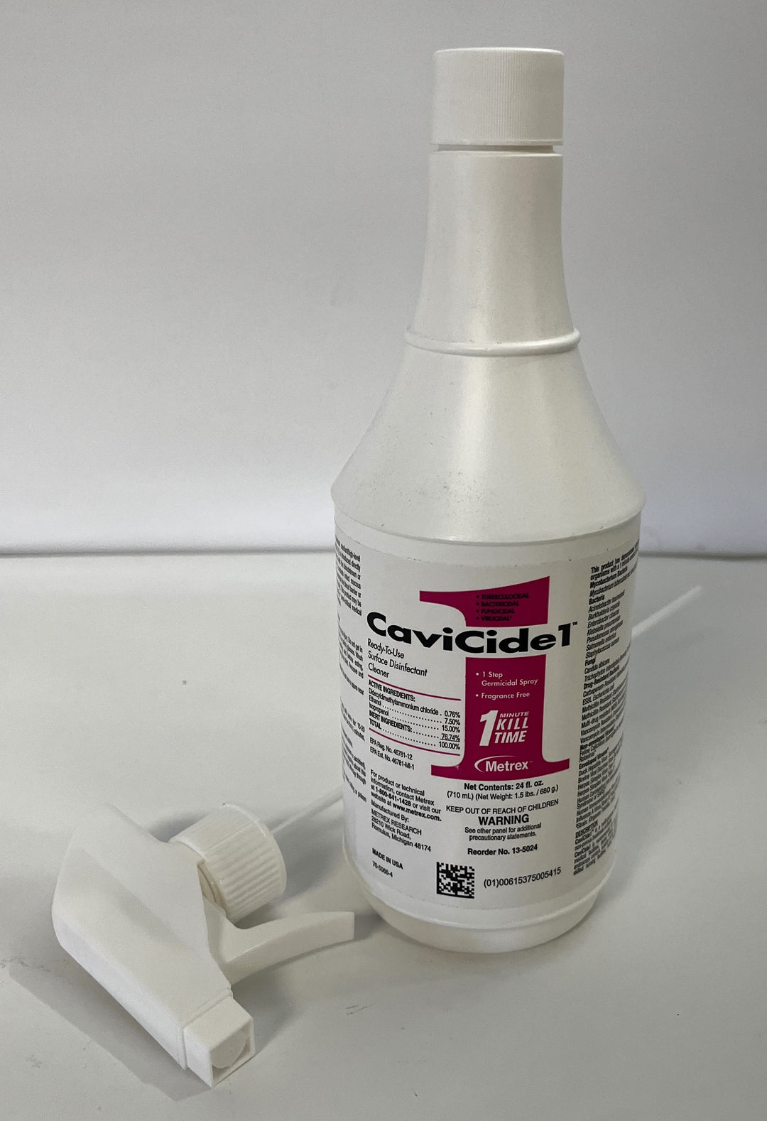 24 oz Cavicide Surface Disinfectant Cleaner, ideal for disinfecting medical surfaces, killing harmful pathogens and ensuring hygiene.