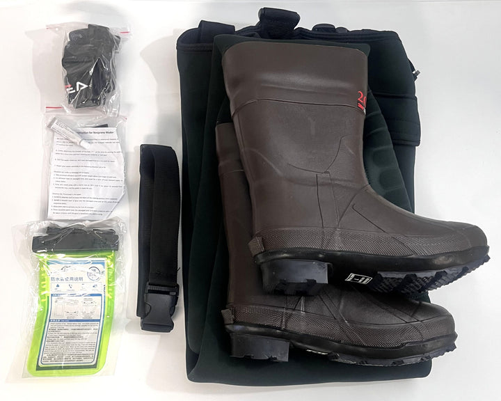 HISEA Neoprene Chest Waders with 200G insulated bootfoot design, waterproof, size 7