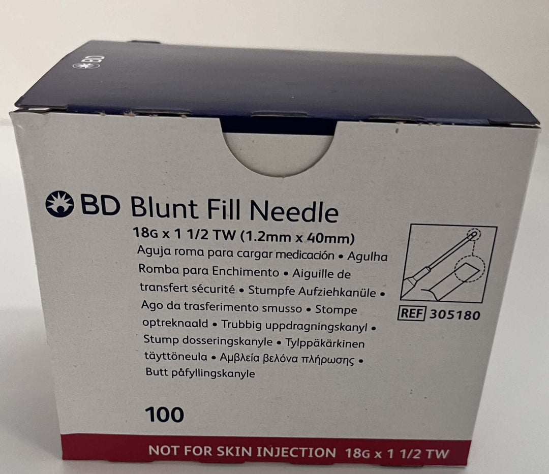 BD 305180 Blunt Fill Needle 18G x 1-1/2" (100/Box)