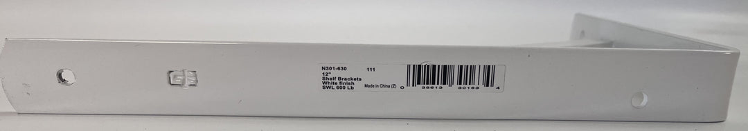 National Hardware N301-630 111BC Shelf Bracket, White 12 Inch (6-Pack)