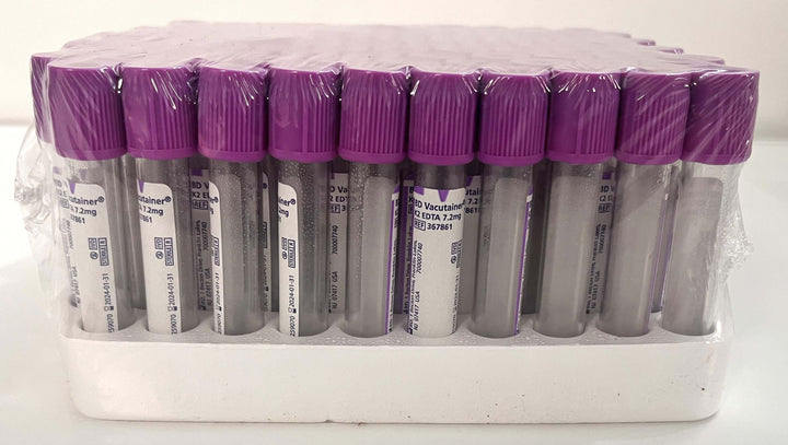 BD Vacutainer 367861 K2 EDTA (K2E) 7.2mg Blood Collection Tubes