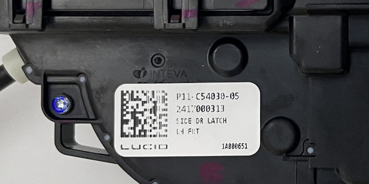 Lucid Air P11-C54030-05 Front Left (driver-side) Door Cinching Latch Assembly OEM 2022-2025
