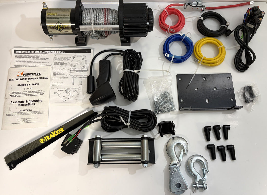 Keeper KT4000 Electric Winch - 4,000 lb. Capacity - New Open Box