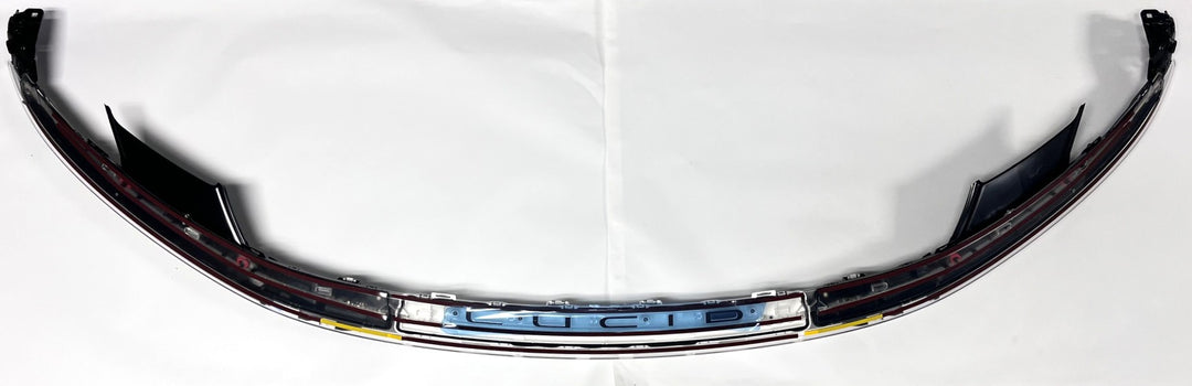 Front view of Lucid P11-L130K1-08 Nose Lamp SAE with Platinum and Polish Foil finish, OEM 2022–2025.
