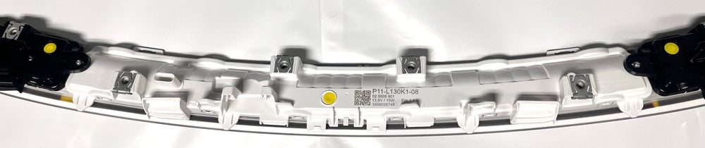 Front view of Lucid P11-L130K1-08 Nose Lamp SAE with Platinum and Polish Foil finish, OEM 2022–2025.
