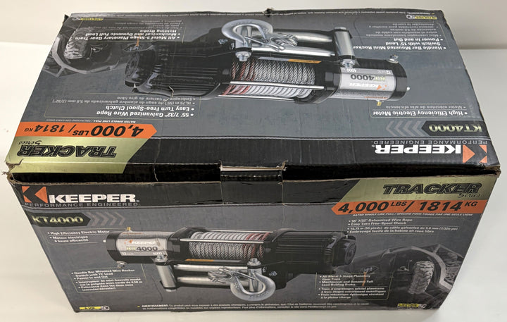 Keeper KT4000 Electric Winch - 4,000 lb. Capacity - New Open Box