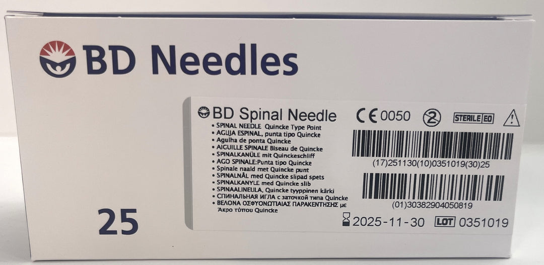 405081 Spinal Needle 27G x 3.5" (25/Box)