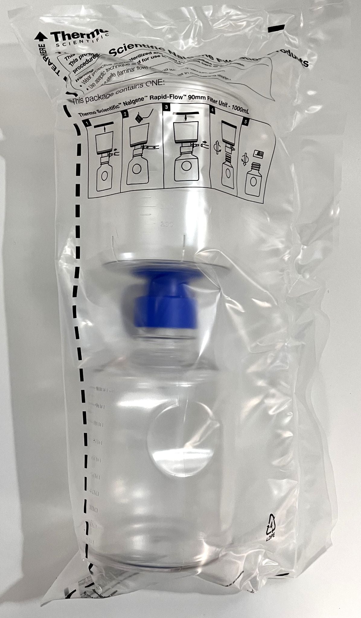 Thermo 567-0020 Nalgene 1000mL Rapid-Flow Filter Unit, 12-Pack