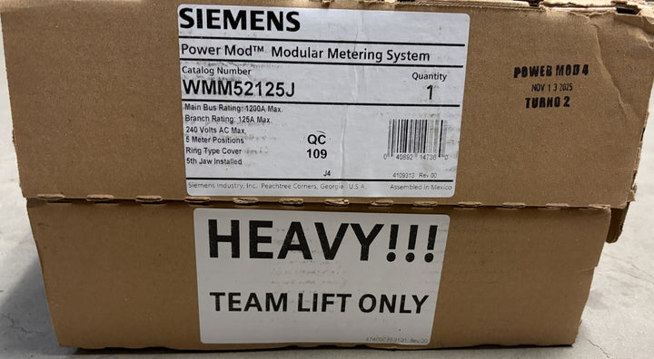 Siemens QuickSystem Modular Meter Center WM52125J 240V 5 Position Ring Type