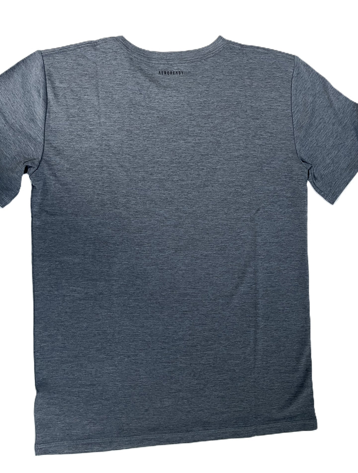 adidas Youth Boys' Stay Dry Moisture-Wicking Aeroready Gray T-Shirt size M