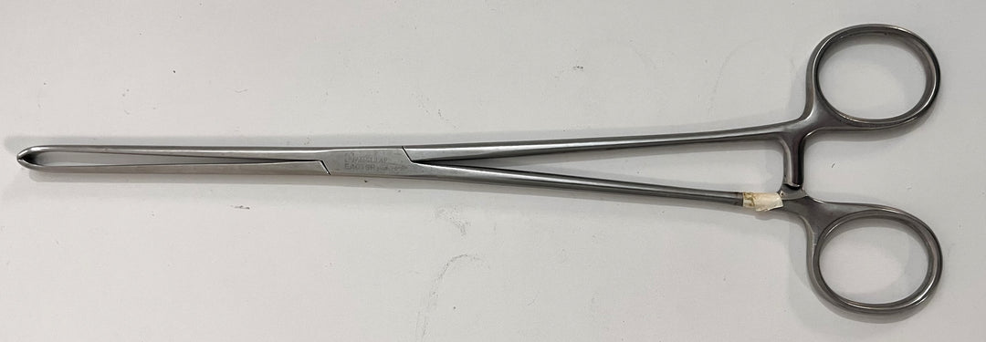 Aesculap EA018R Grasping Forceps, precision surgical tool with sturdy, serrated jaws for secure tissue grasping and manipulation.