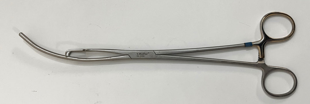 V. Mueller GL 3030 Hulka-Kenwick uterine elevating forceps with tenaculum tips for secure grip during gynecological procedures.