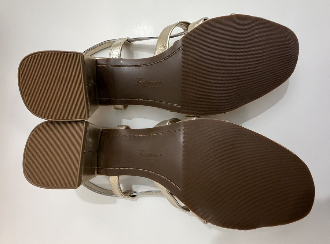 Trotters Luna Heeled Sandal Champagne Size 9.5 Medium