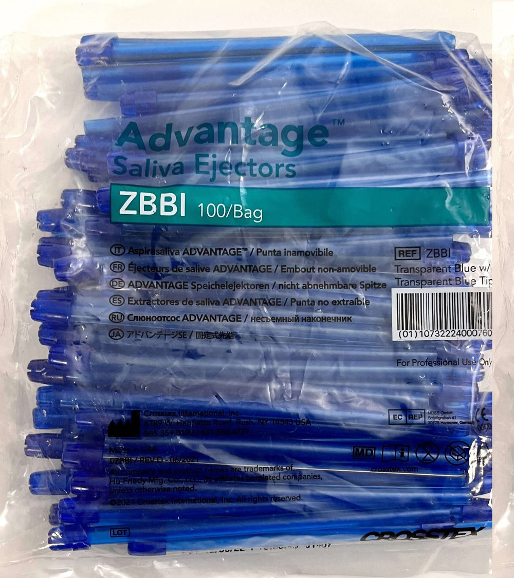 Advantage Saliva Ejectors 1,000 (10 Bags of 100)