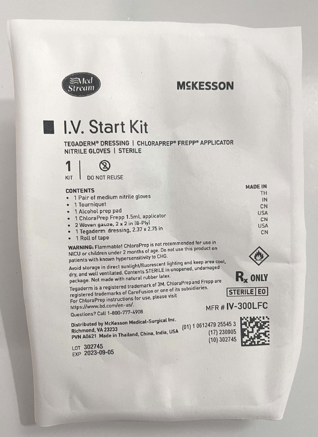 McKesson IV Start Kit IV-300LFC